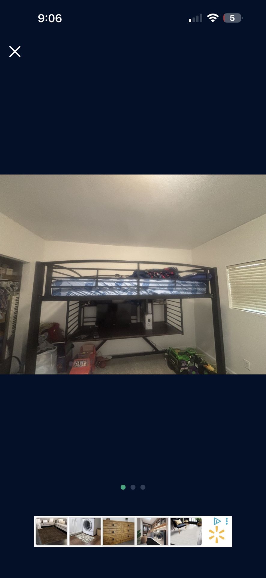 Full Top Bed With Desk On The Bottom