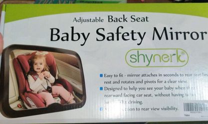 Shynerk Baby Car Mirror, Safety Car Seat Mirror for Rear Facing Infant with Wide Crystal Clear View, Shatterproof, 360° Rotation, Crash Tested and Cer