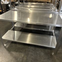 ULINE welded Heavy Duty Stainless Steel Work Table Prep Table 1500lbs Capacity 