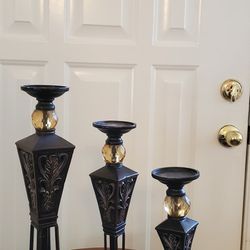 Three Candle Holders, Tuscan Style