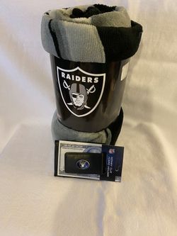 Vegas Raiders fleece blanket money clip/ card holder