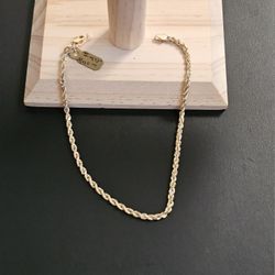14k Gold Anklet 10 Inch