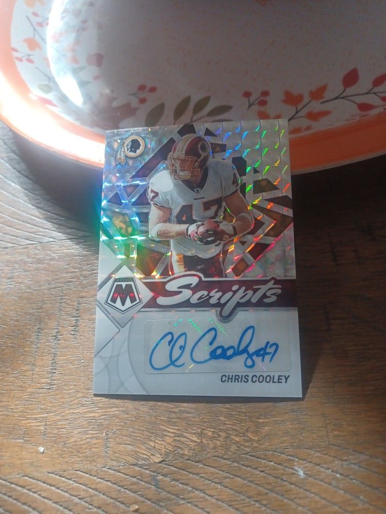Chris Cooley Autograph Scripts Mosaic