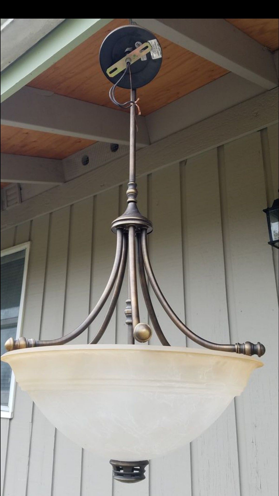 3 bulb bronze hanging chandelier lighting
