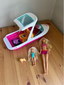 Barbie Dolphin Magic Ocean View Boat Mattel Speed Boat Floats Chelsea Doll Lot