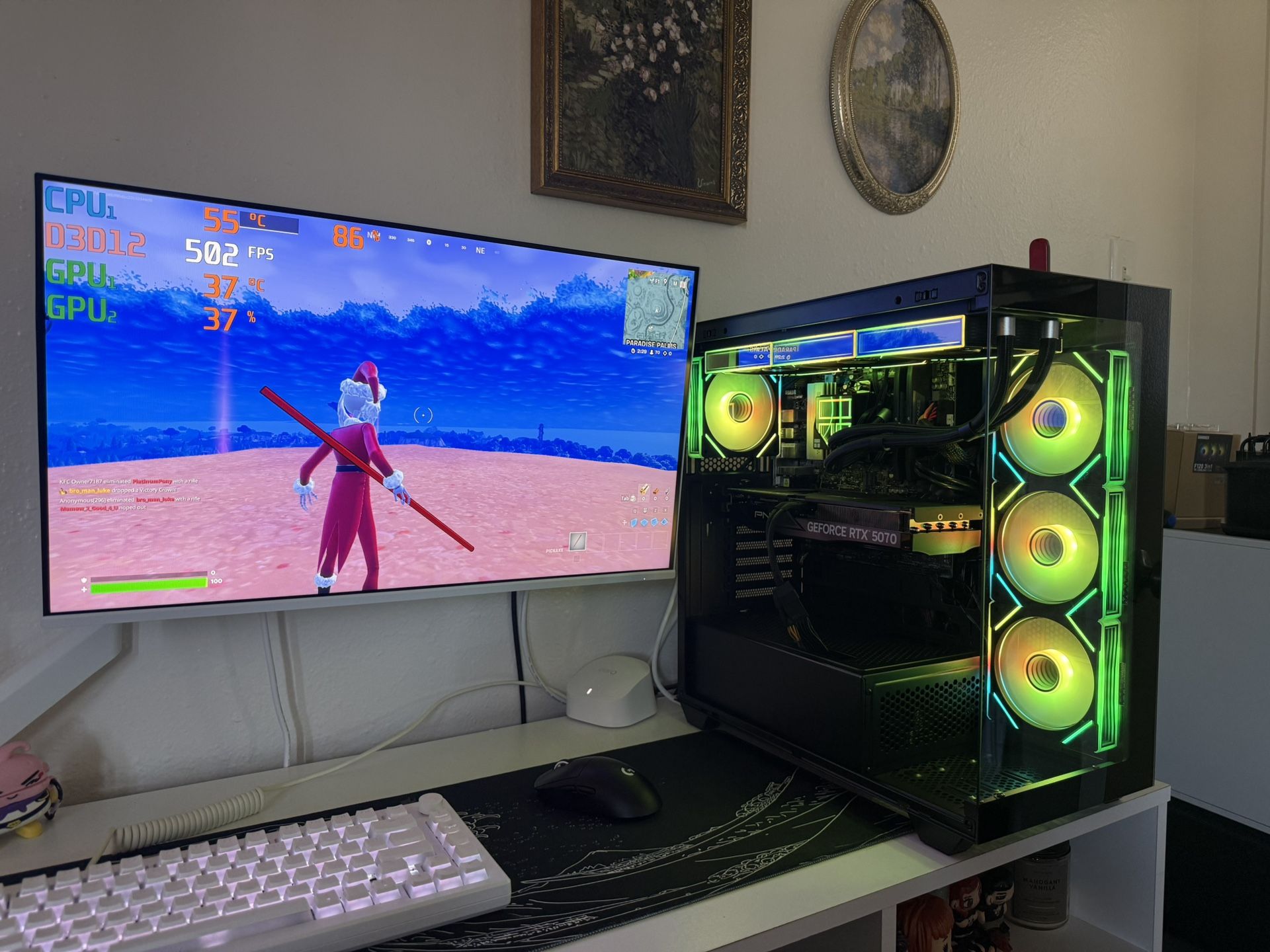 Black Gaming Pc Computer Desktop RTX 5070 / Ryzen 5 7600