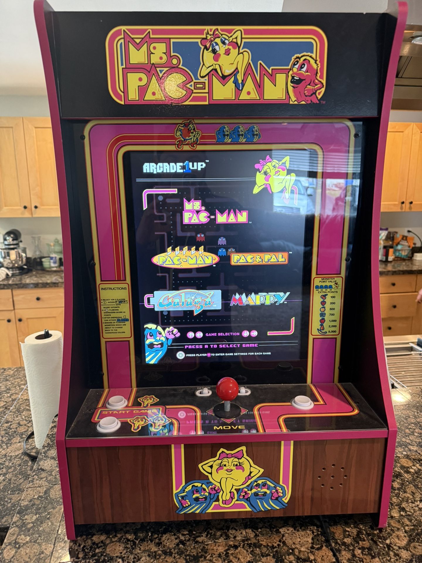 Arcade1Up Ms. PAC-MAN Partycade 5 Games in 1