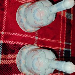 Vintage Ceramic Decorative Bells – Pastel Hand-Painted Floral Design (Set of 2)
