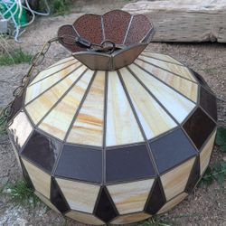 Vintage Lead Glass lamp shade.