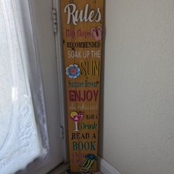 Tall Pool Sign