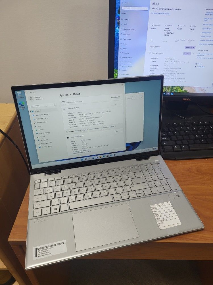 HP PAVILION CORE i7-11TH GEN. 15.6 INCH TOUCH SCREEN LAPTOP (LAP2)