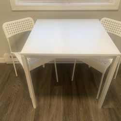 IKEA Melltorp/Adde Table and Two Chairs 
