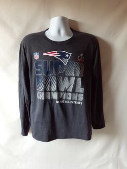 New England Patriots Super Bowl LI men's gray long-sleeve shirt size M