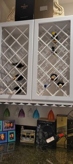 White Shaker Wood Wine Rack 30x15x12