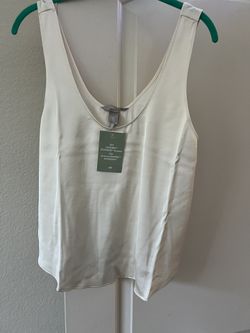 H&M White Satin Tank