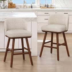 2X Dune Soft color 26” fabric barstools