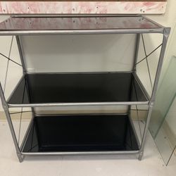 Modern Metal & Glass Shelf/storage