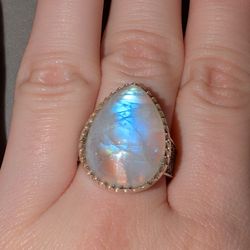 Moonstone Ring, Size 8 