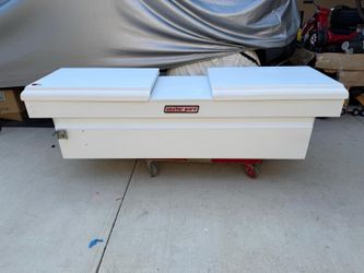 Weather Guard tool box fits any full Size Truck like new size 71” long x 20” wide x 18” top comes with key asking $425