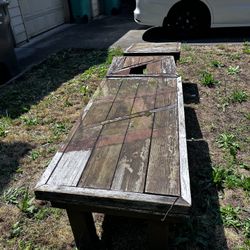 Old Outdoor Wooden Table