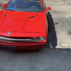Red Dodge Challenger  