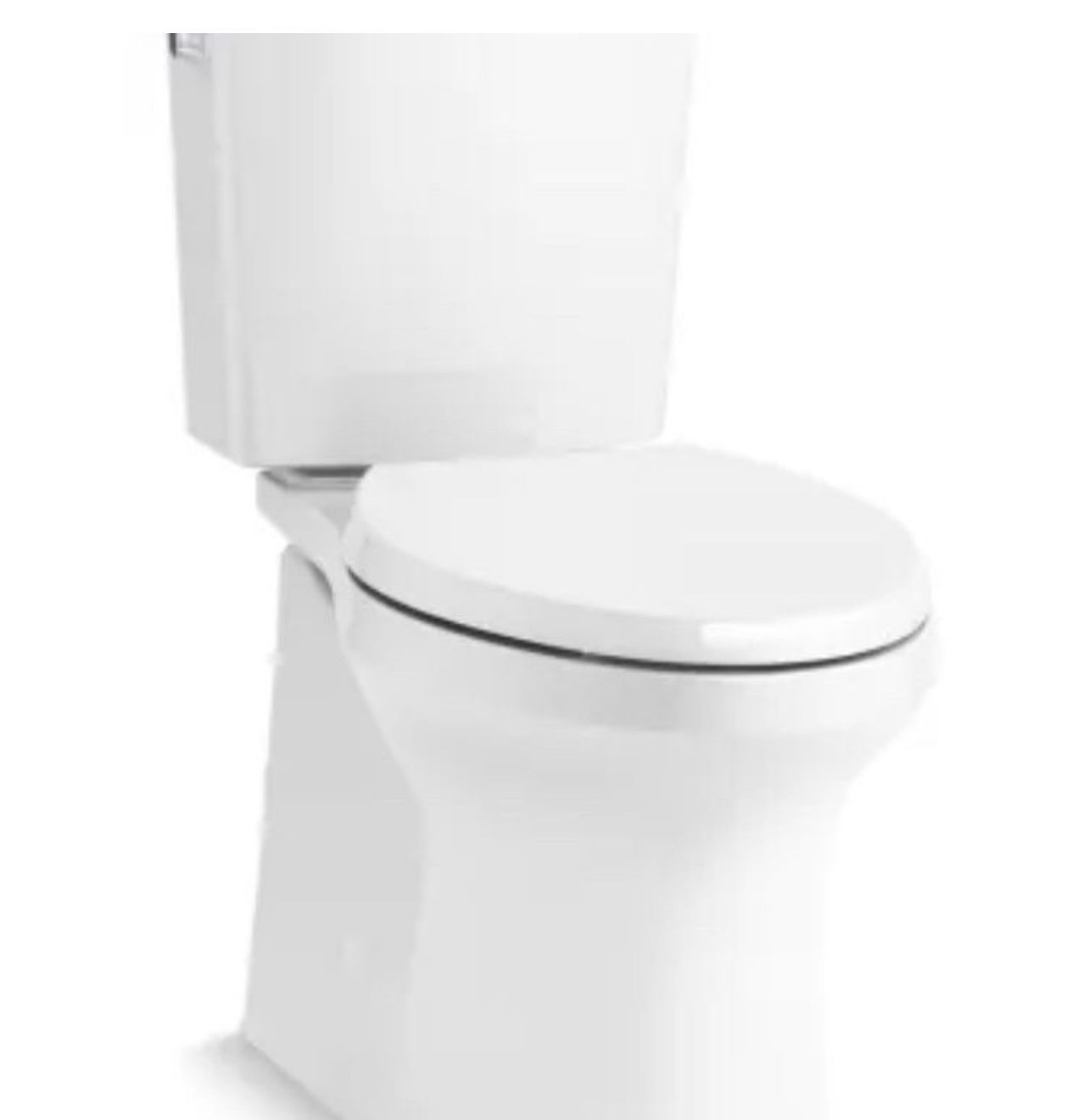 Kohler Irvine Comfort Height Two Piece Elongated 1.28 GPF Toilet with Skirted Trapway