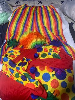 Adult 3 piece clown costume, one size fits most