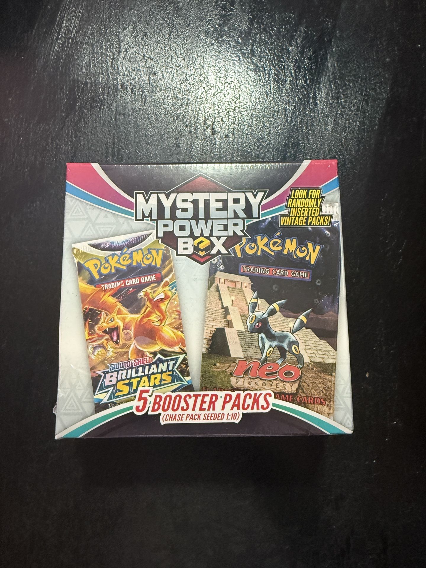 Pokemon TCG Mystery Power Box 5 Random Booster Packs Chase Pack Seeded 1:10