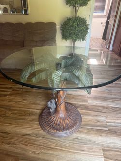 Palm Beach Regency Style Monkey and Tree Table with 4 Chairs