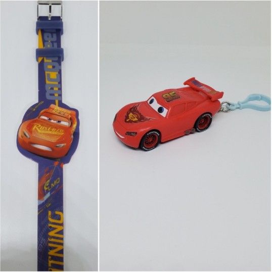 🅱️undle of 2💥 Disney Pixar Cars Watch & Light up Keychain