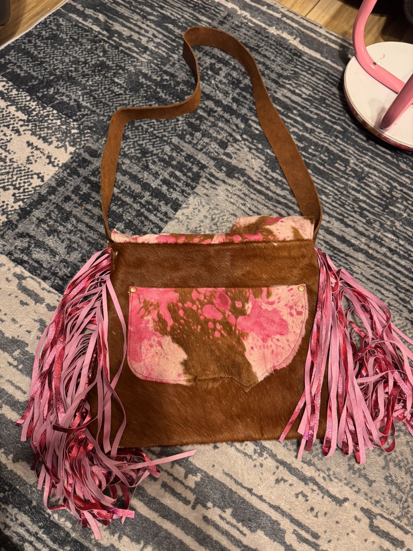 Cow Hive Hot Pink Purse