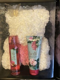 White N Pink Rose Bears 