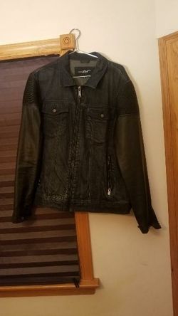 Men's nice sporty leather coat size XL