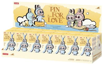 Pop Mart Labubu The Monsters Pin for Love Series Vinyl Plush Pendant (A-M) Unsealed Case (14 Blind Box)