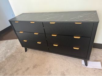 Black 6 drawer dresser