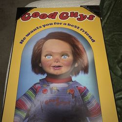 Chucky good guys wall sign