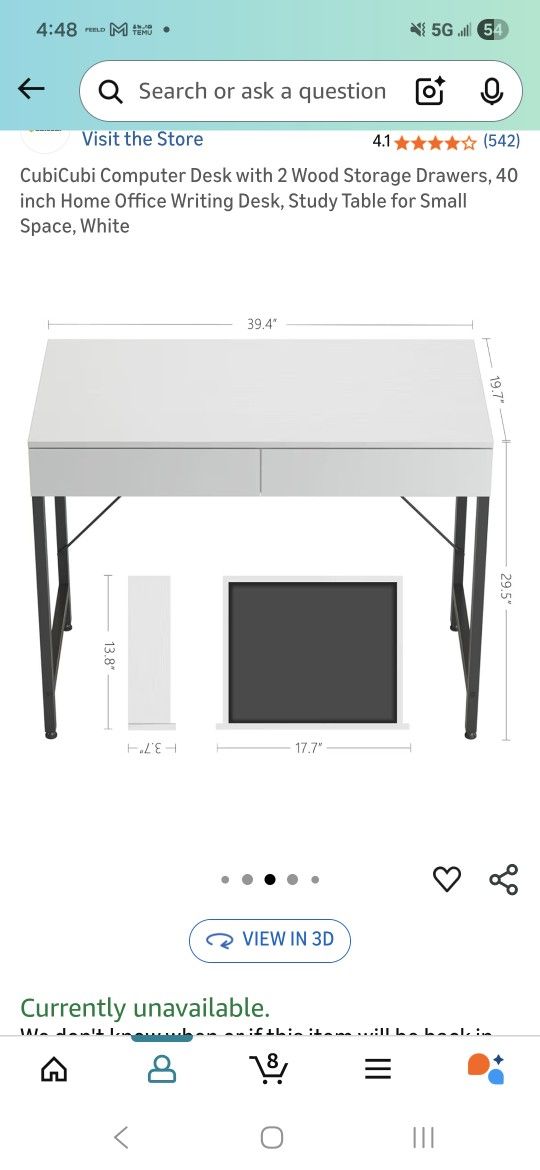 Desk/vanity