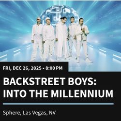 Backstreet Boys December 26 Sec. 407, Row 25