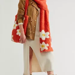 Free People Floral Scarf/Blanket