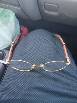 Designer Cartier eyeglasses.