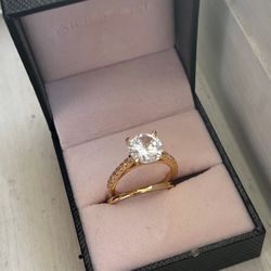 BRILLIANT SOLITAIRE RING $40.00    SZ 6.5 