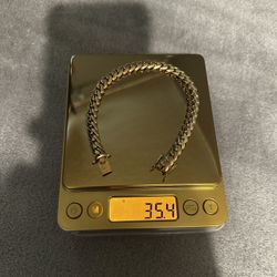14 Karat Solid Gold Miami Cuban Bracelet 