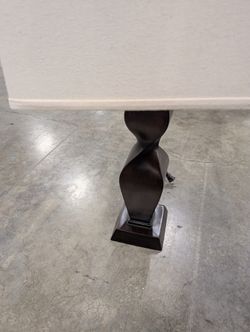 Contemporary Geometric Table Lamp with Fabric Shade