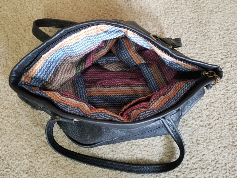 Black leather the sak bag