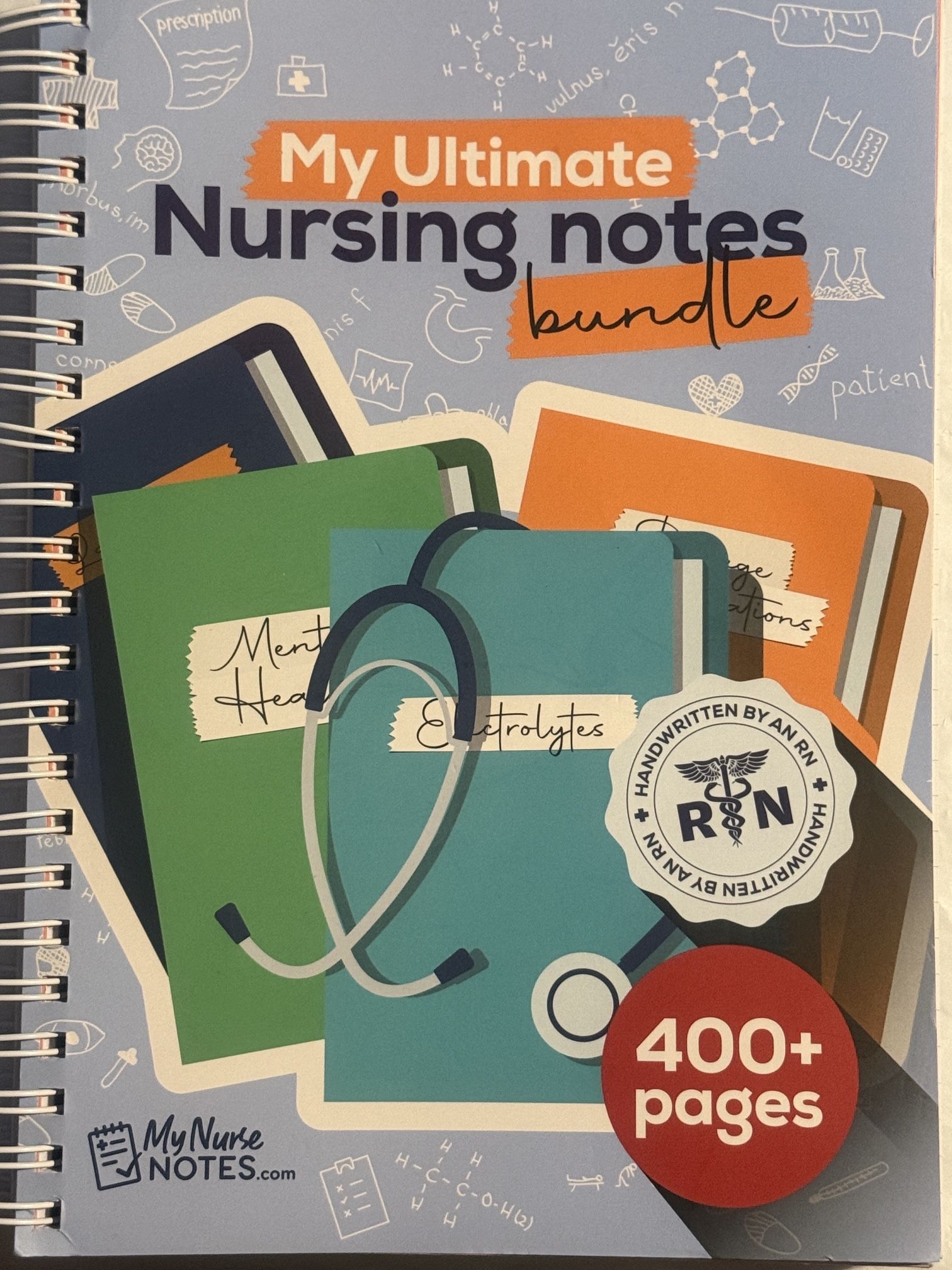 Nursing Notes Bundle Book, 400+ Page, Concise & Comprehensive, Nursing School S