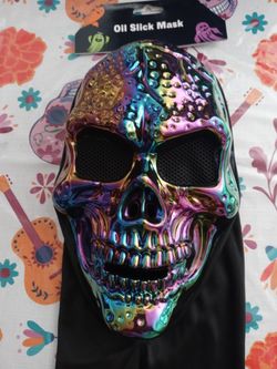 Halloween Mask Oil Slick Skull