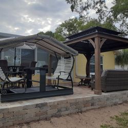 Patio Glider With Table..