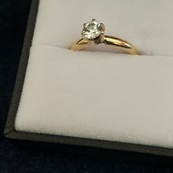 14k Yellow Gold Engagement Ring O