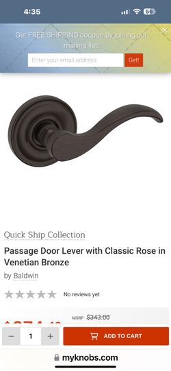 Baldwin Bronze Door Handles (2) 