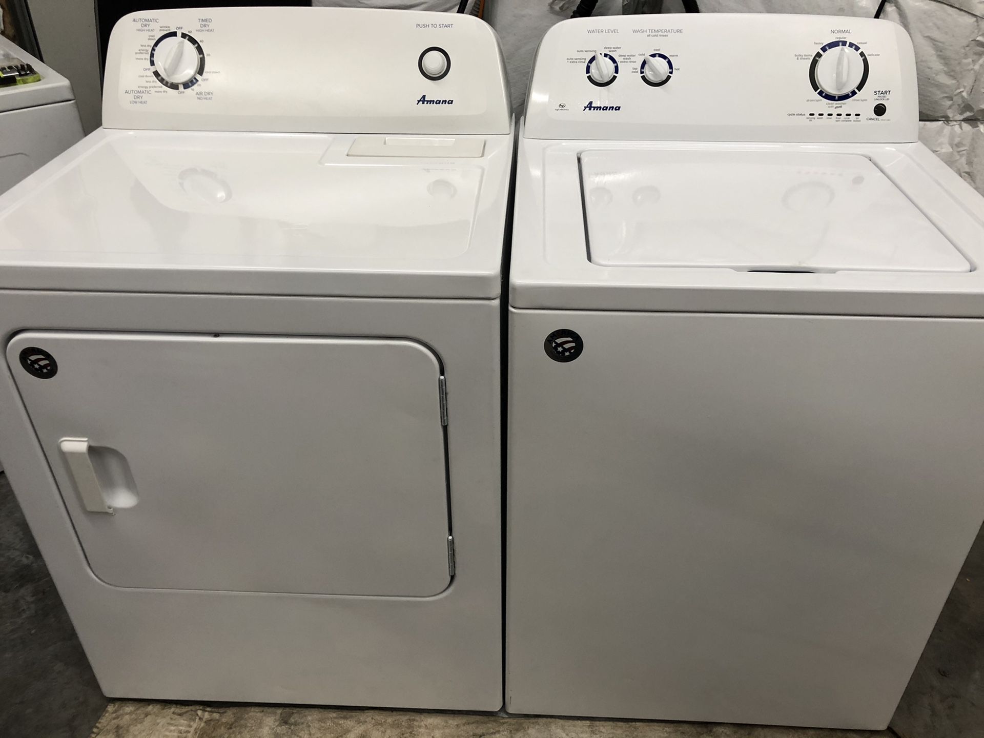 Amana Matching Washer and Dryer Set that CAN be delivered and set up
